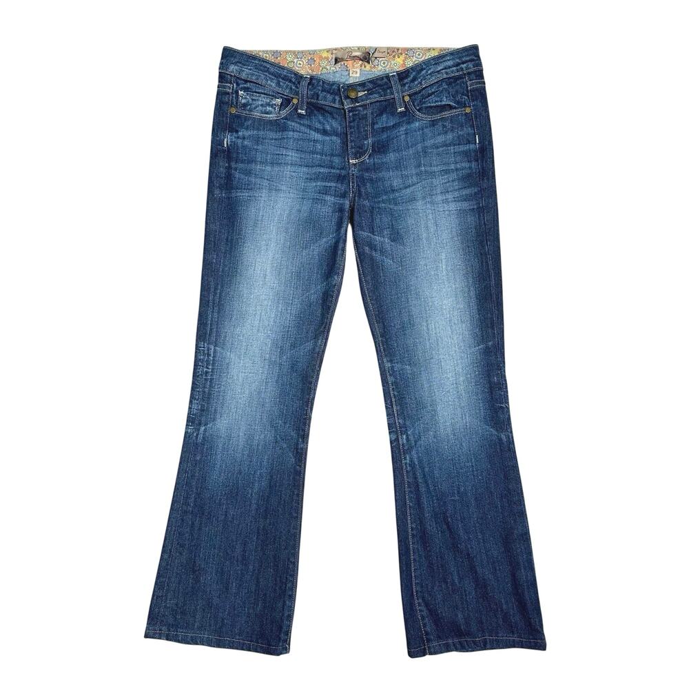 Paige | Women | Laurel Canyon Indigo Mid Rise Kick Flare Denim Jeans | Size 29 - Picture 2 of 13